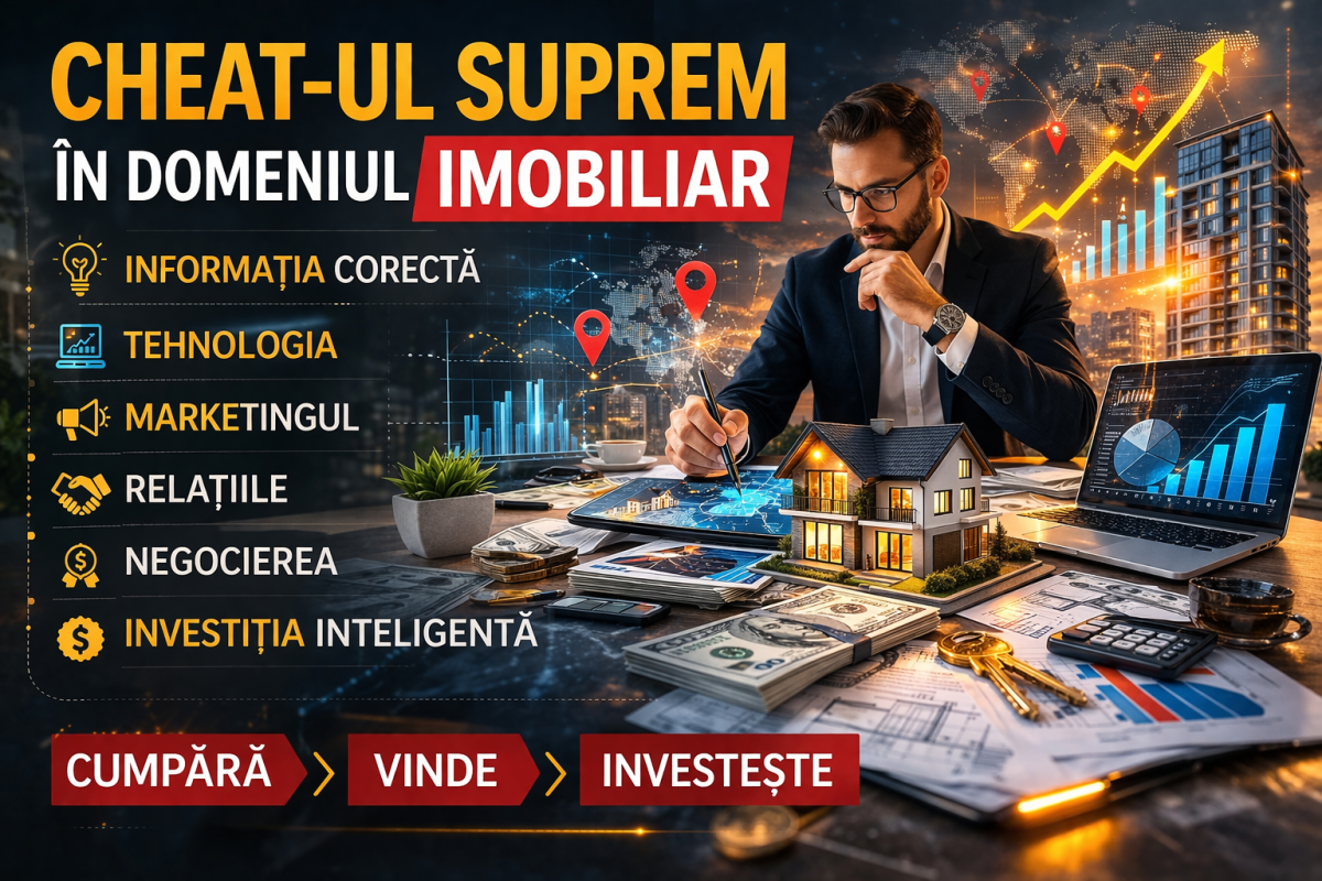 Cheat-ul suprem în domeniul imobiliar – strategii de succes pentru agenți și investitori