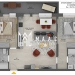 Apartament 3 camere I 64 mp I Sibiu I Doamna Stanca I 2 băi I balcon 10 mp