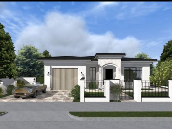 Locuinta individuala cu garaj- in stil mediteranean