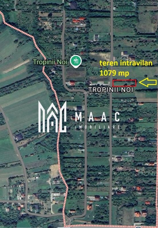 Teren intravilan 1079 mp zona Tropinii Noi Sibiu