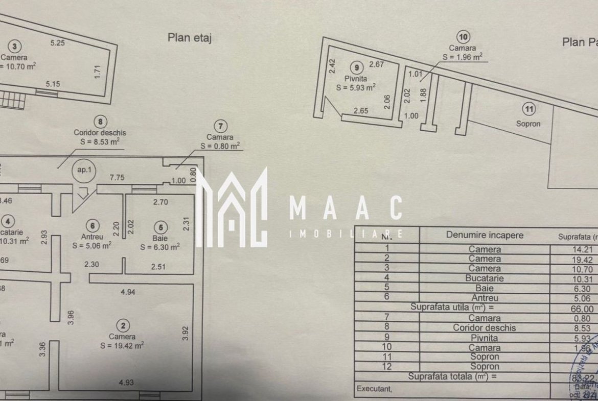 Apartament 3 camere curte privata zona Centrala