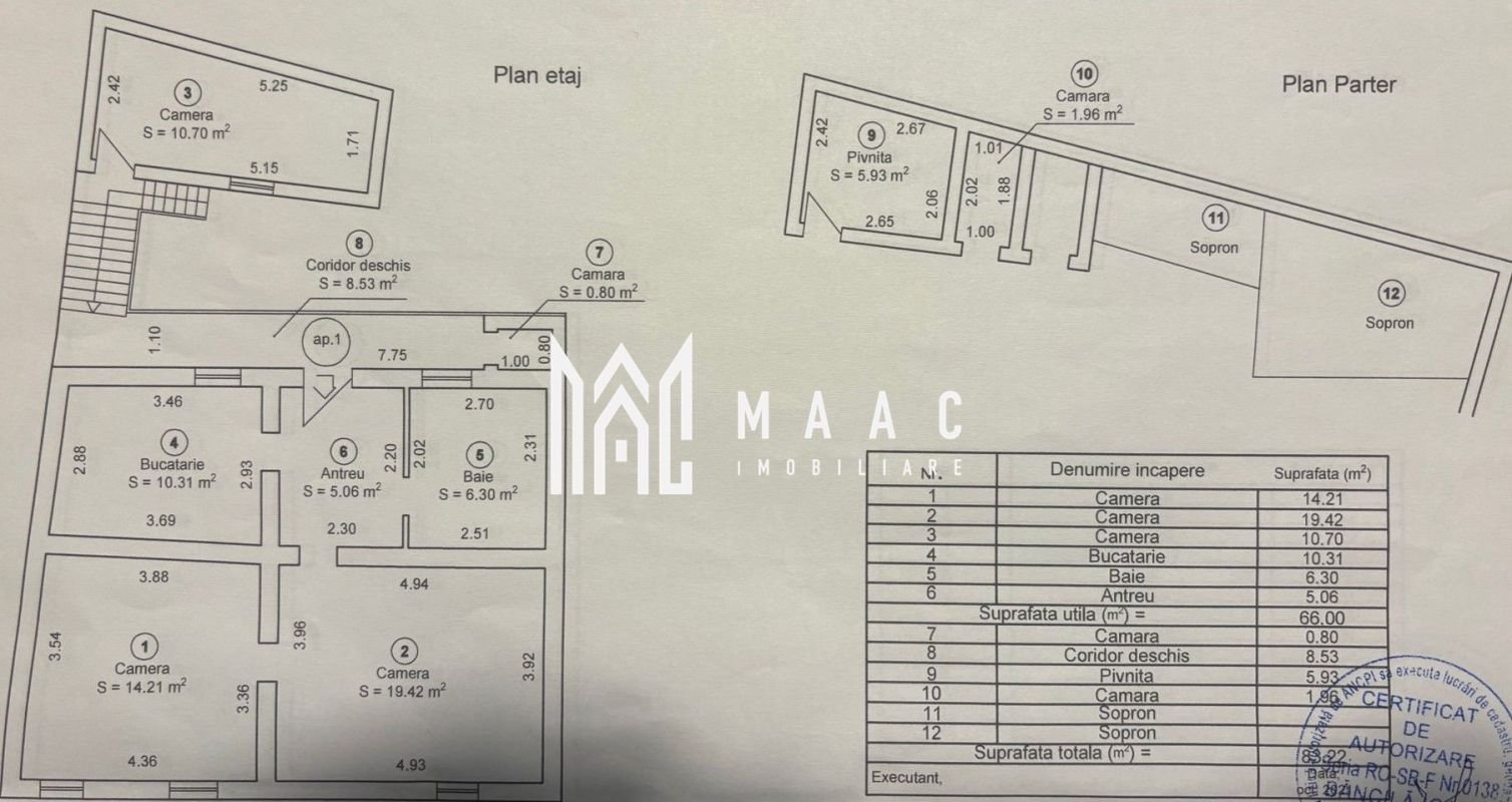 Apartament 3 camere curte privata zona Centrala