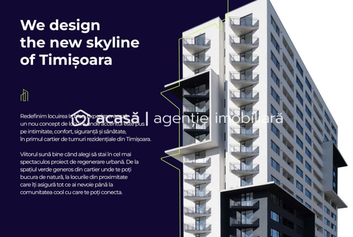 Etaj 16 – Apartament 3 camere – XCity Towers, Timișoara