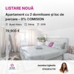 Apartament cu 2 dormitoare și loc de parcare – 0% COMISION