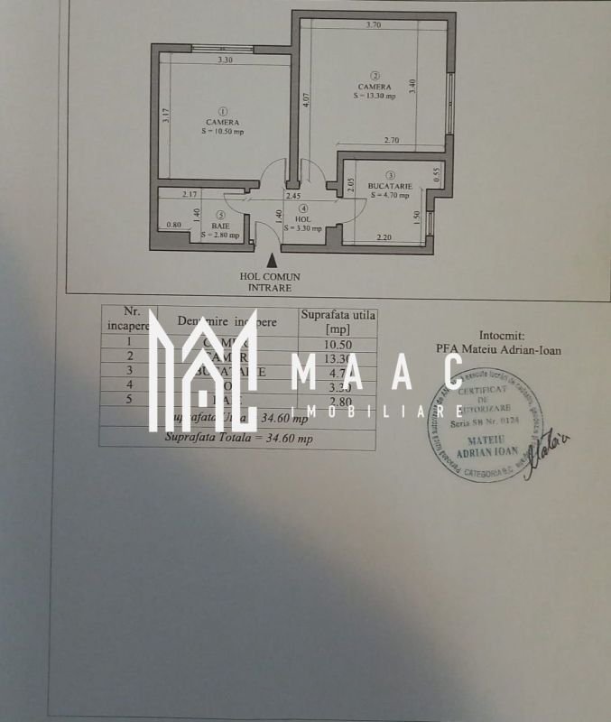 Apartament de vânzare 2 camere | Central, Cisnădie | 35 mp, etaj 2/4