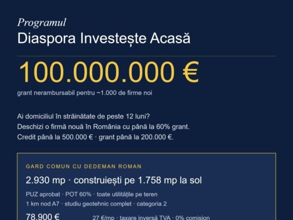 Teren industrial & comercial lângă Dedeman Roman! 📢