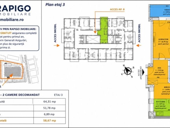 Apartament 2 cam– Eliza 1 Residence Confort modern, locație excelenta