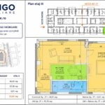 Apartamentul nr. 27 | 2 camere decomandat | Etaj 3 | Terasă 12,14 mp |