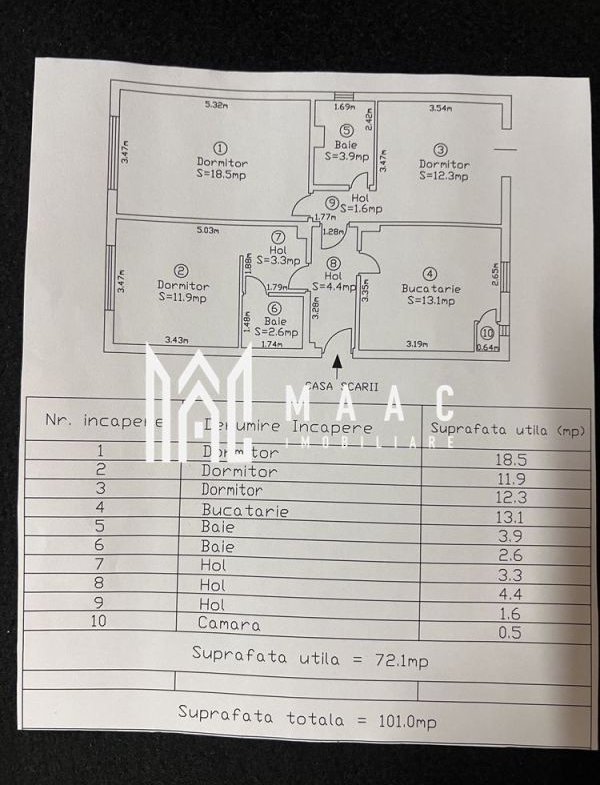 Apartament 3 camere | Parter | 72 MPU | Zona Hipodrom 3
