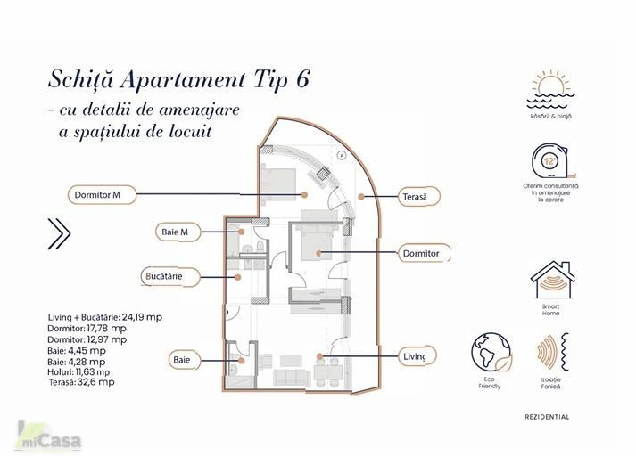Apartament 3 Camere – Complex Rezidențial WHITE SEA – Mamaia