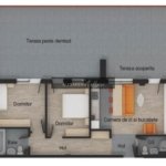 Apartament 3 camere, 2 bai, 64 mp utili, terasa 74 mp, garaj, boxa