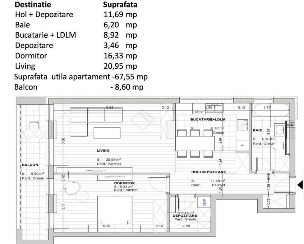 Apartament nou nelocuit 2 camere 67 mp zona Noua Aer Curat Natură și Confort
