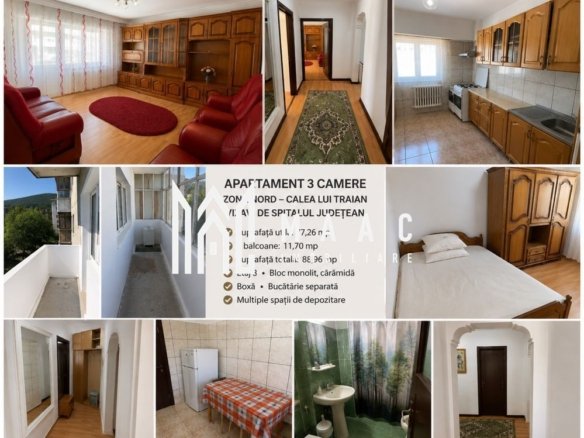 Apartament 3 camere de vânzare | Râmnicu Vâlcea, Nord | 78 mp
