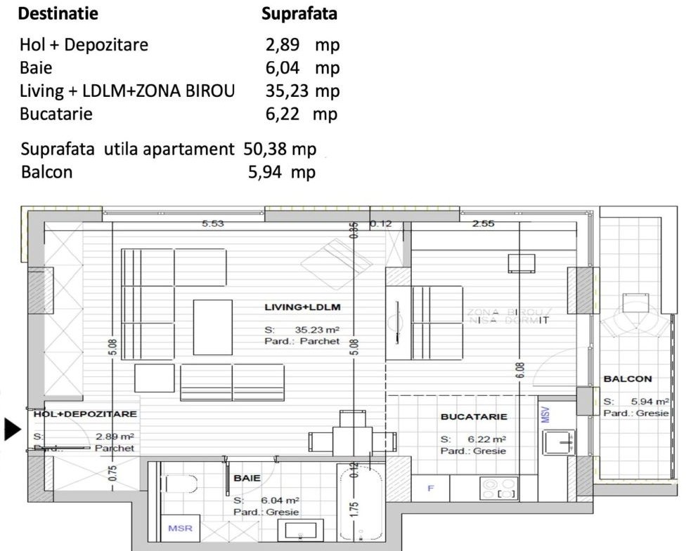 Garsonieră Premium 50 mp zona Noua Aer Curat Natură și Confort