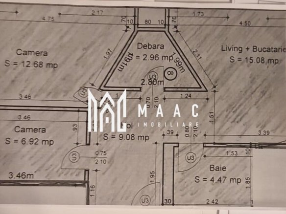 Apartament 2 camere I Etaj 2 I 51 mpu I Investitie I Piata Cluj