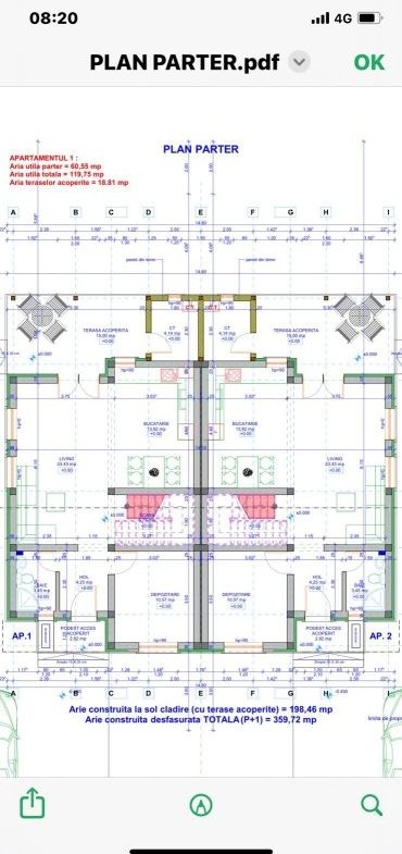 Jumătate de duplex cu interior la gri de vânzare în Giarmata Vii