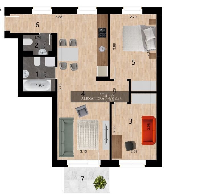 Apartament 3 camere, 2 bai, balcon, etaj intermediar, garaj, Zorilor