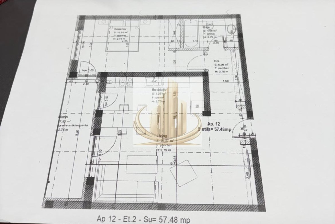 Apartament tip SAD de vânzare – 57,48 mp, locație excelentă!