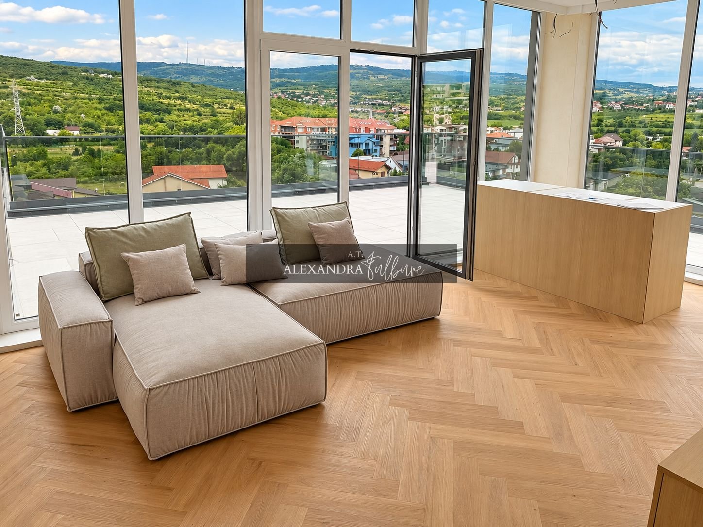 Apartament 3 camere, 3 bai, 84 mp+ terasa 71 mp, garaj