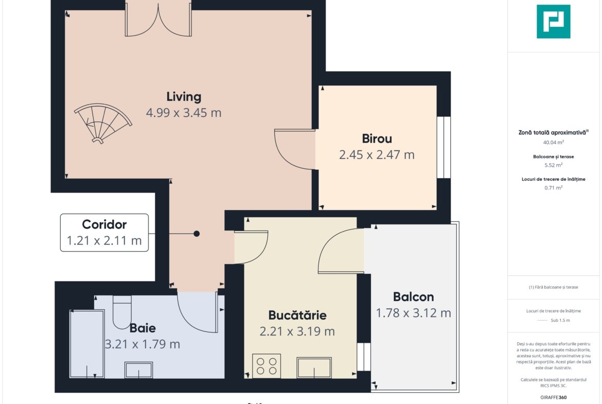Apartament cu 2 camere pe 2 niveluri în Dumbrăvița
