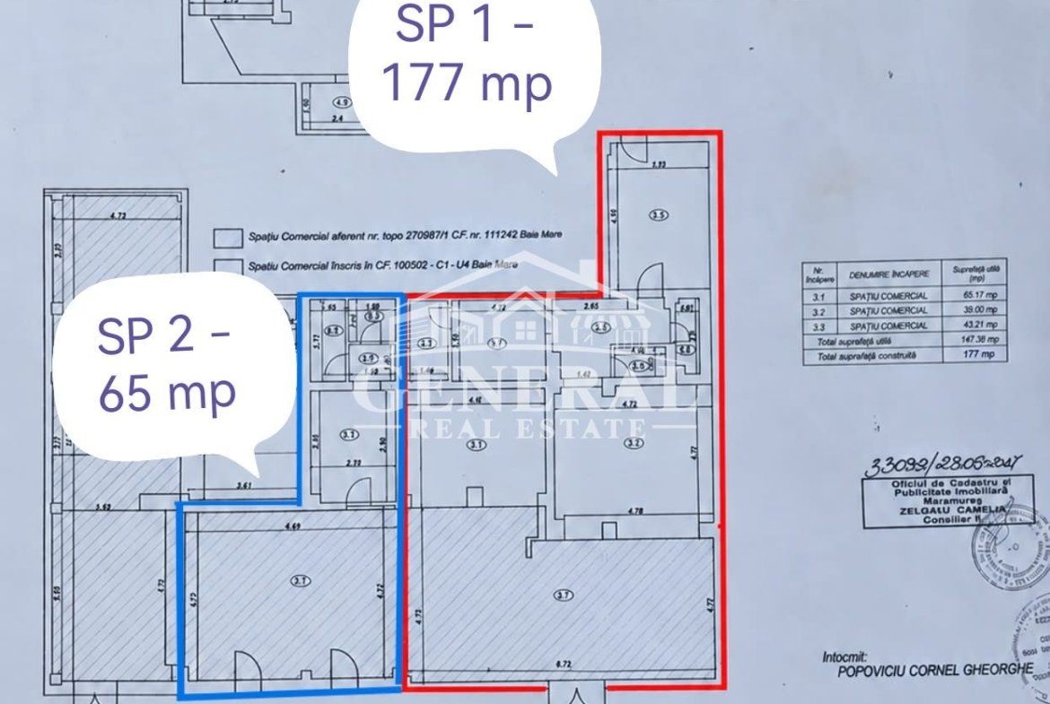 SPATIU de vanzare / inchiriere 177/242m2 pe Bd Decebal Baia Mare