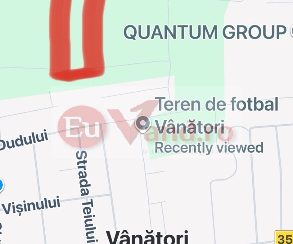 De vanzare 1600 mp. teren extravilan, com. Vanatori, 21E/mp