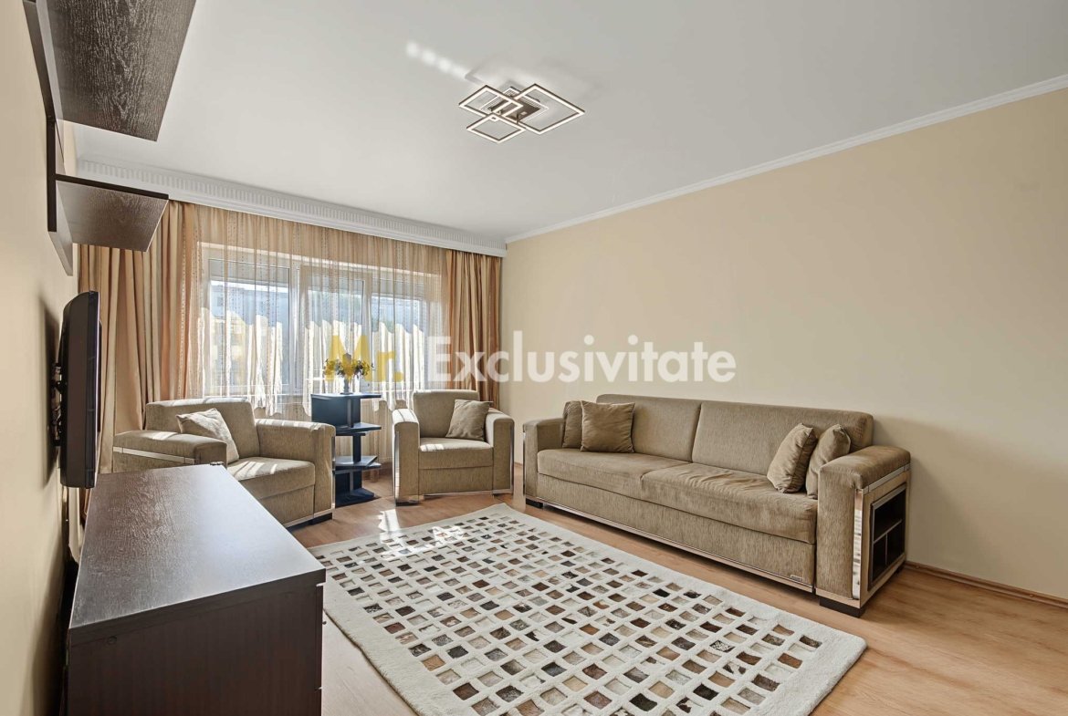 Central-Eremia, ap. 3 camere, 2 băi + boxă,proaspăt zugrăvit, et.2
