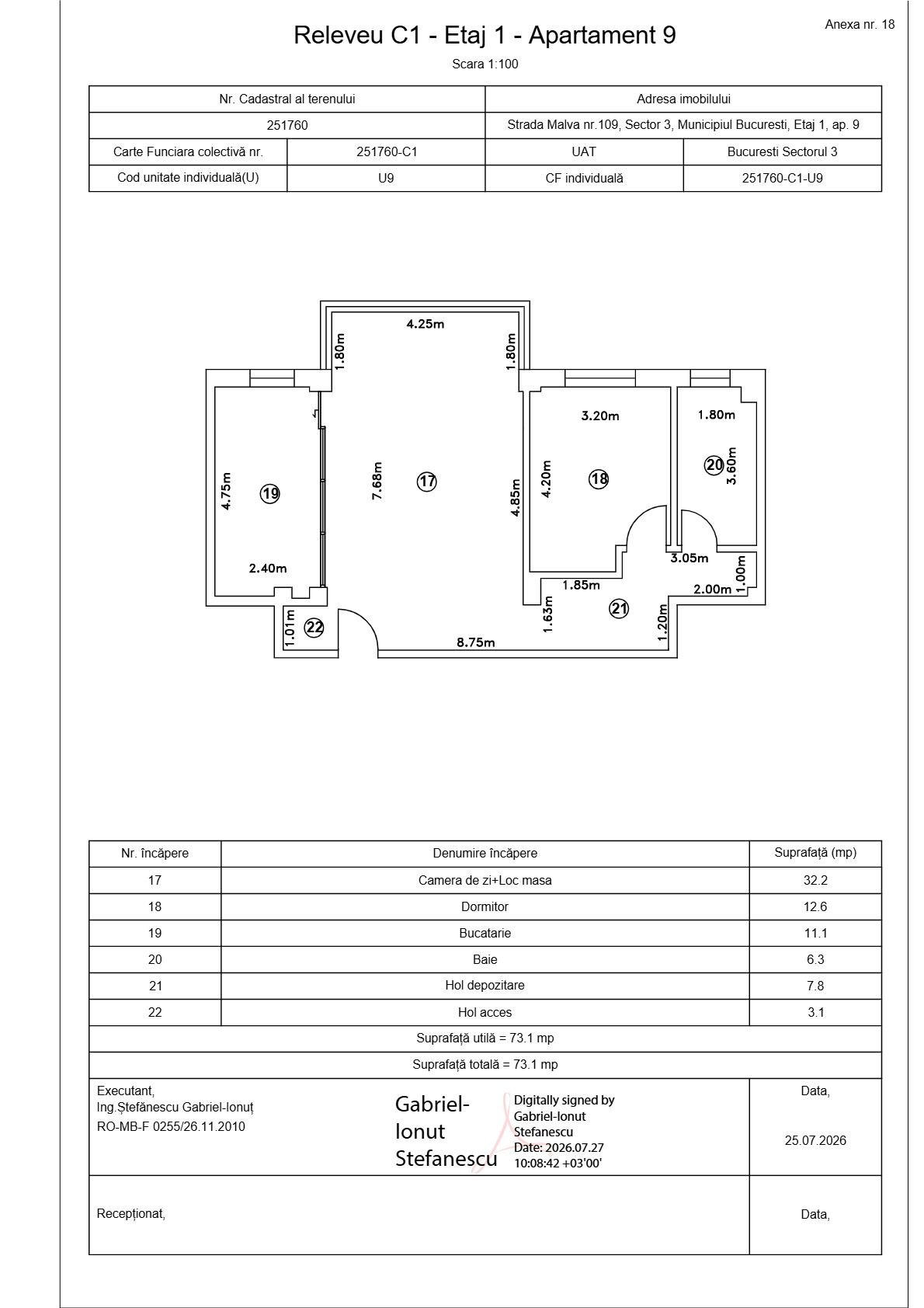 Titan-2 camere in bloc boutique- Etaj 1-Living generos