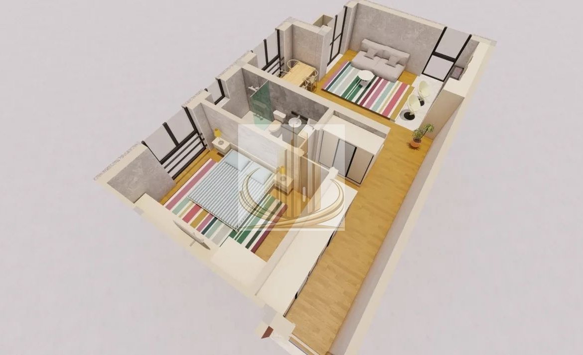 Apartament 2 camere Sânandrei, 55 mp, balcon, parcare inclusă