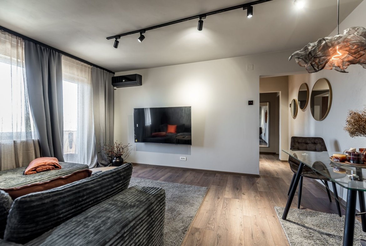Apartament 3 camere finisat & mobilat premium, lângă faleza Mureșului
