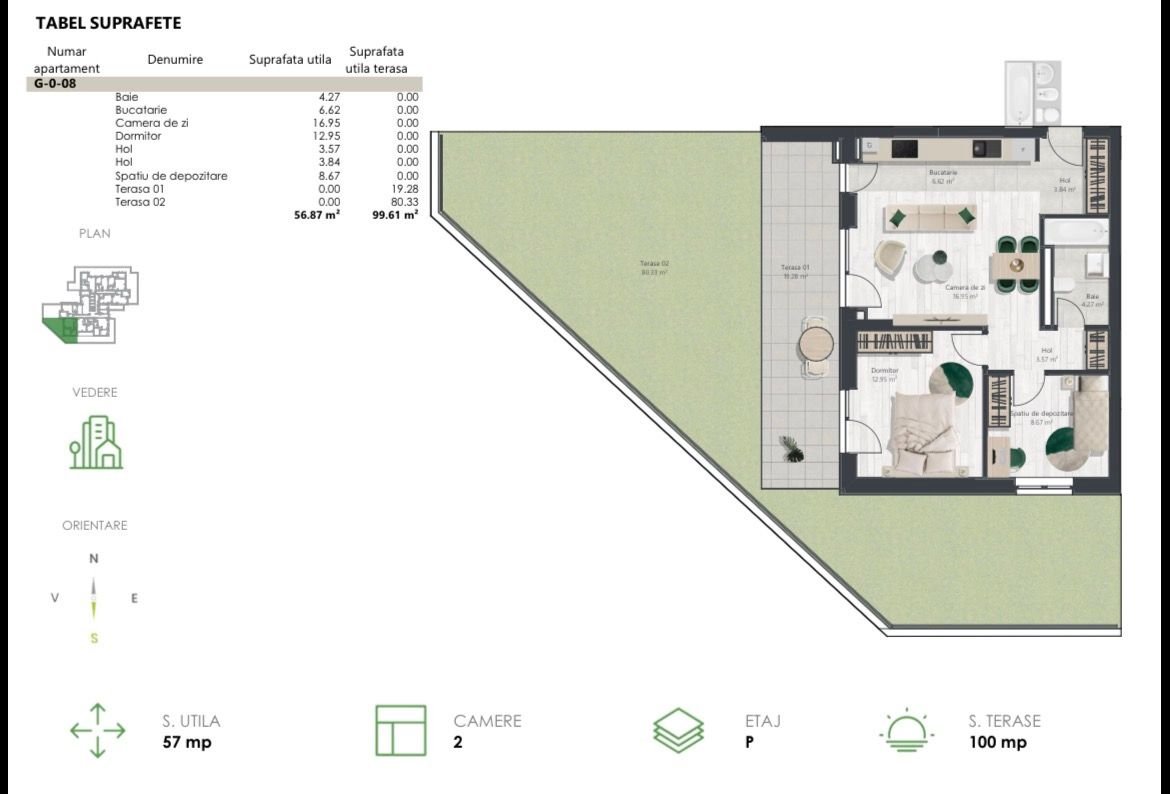 49991a85cb51452ca84f221447a0284e COM 0% Apartament nou cu 3 camere si gradina | Denya Forest