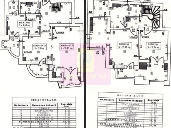 Vanzare duplex 4 camere Unirii-Splai