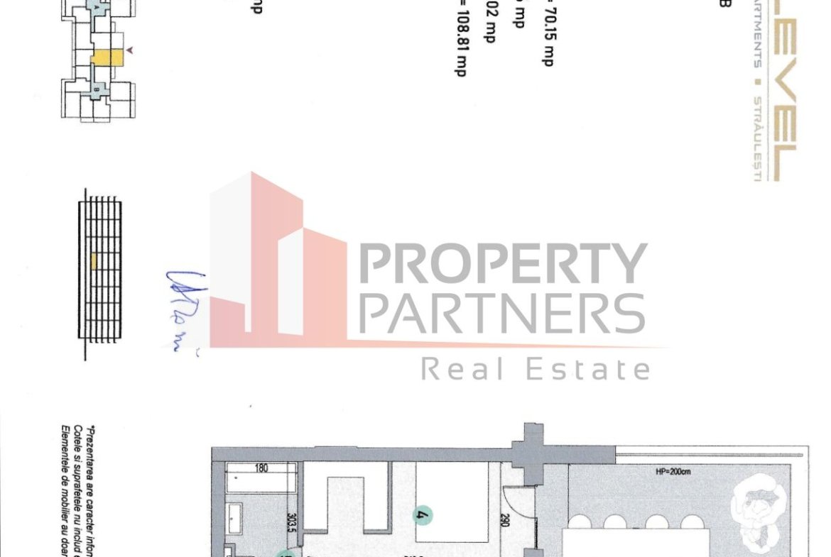 2 camere cu terasa 48 mp, Level Apartments 3
