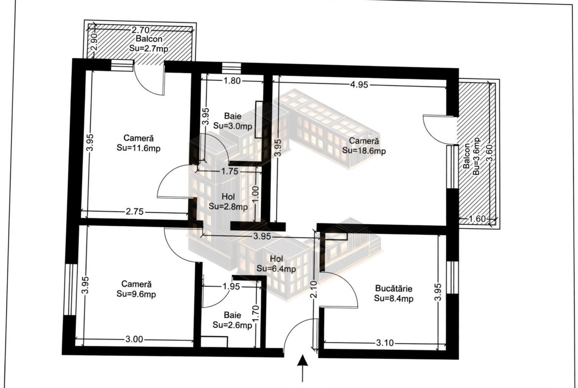 Apartament cu 3 camere, etajul 1, renovat, zona Dambovita