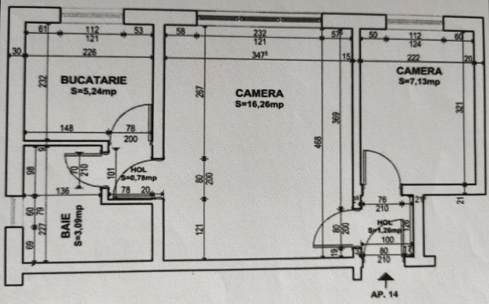 Apartament cu 2 camere, etaj 3 chiar în Complexul Studențesc