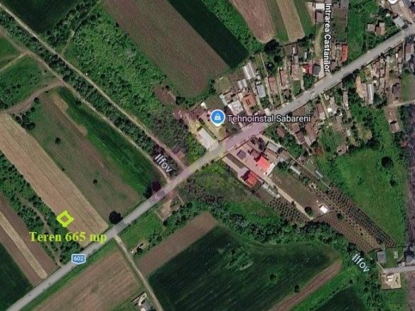 Săbăreni, teren intravilan 665 mp, aproape de DJ 602