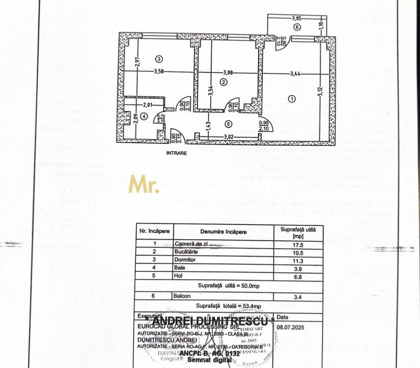 2 camere decomandate, Banat – etaj 2, centrală proprie, zonă excelentă