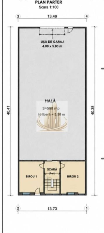 Hală de închiriat în Timișoara – Mehala | ~500 mp hală | Birouri P+1