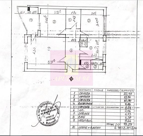 Apartament 3 camere Nerva Traian stradal