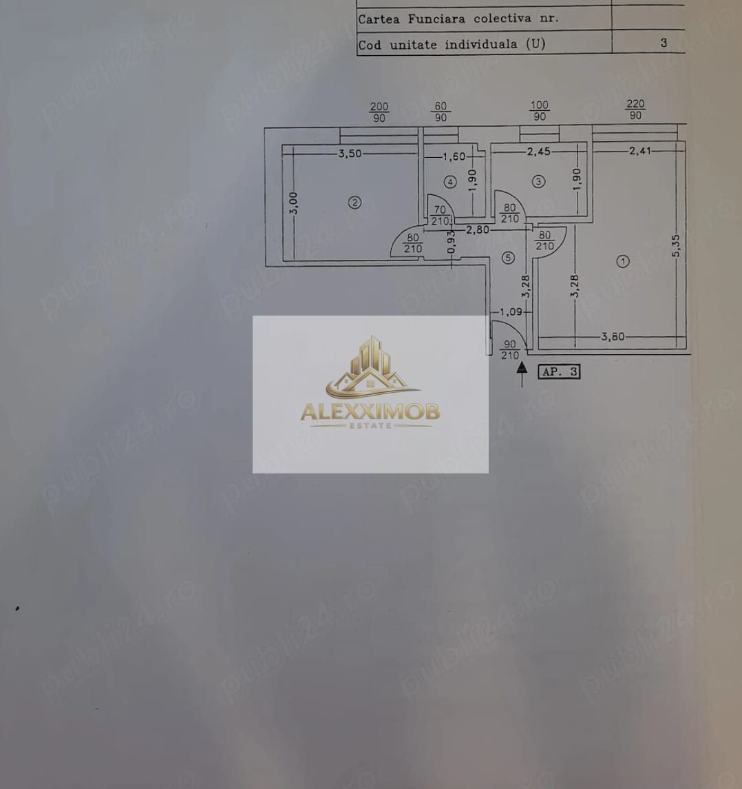 Apatament de Vanzare – 2 Camere – 45 mp – Dimitrie Leonida