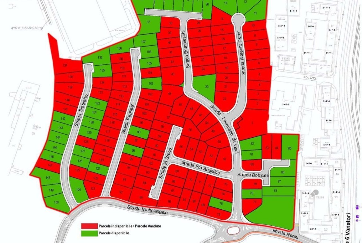 Parcelă premium 420 mp – proiecte de casă, zona ARED lângă AFI