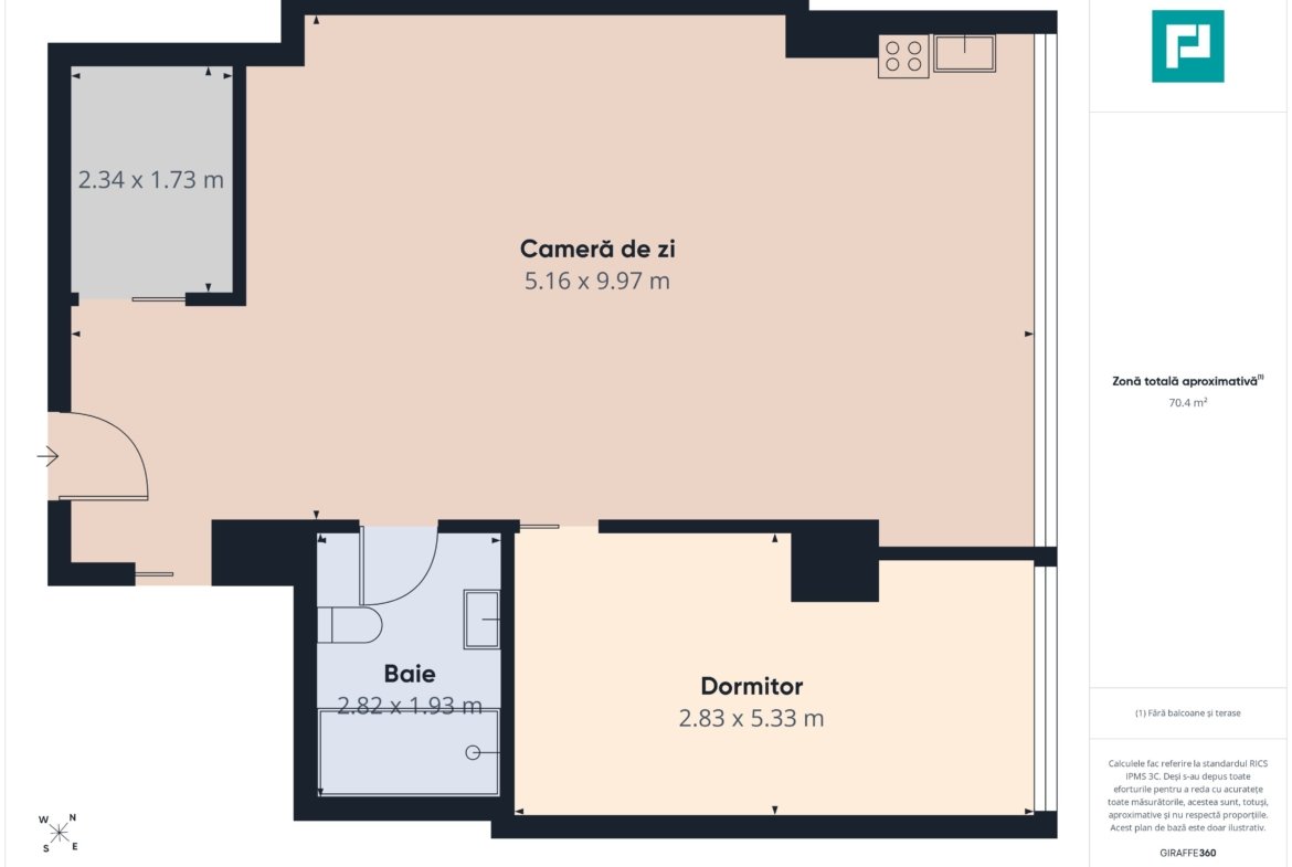 Apartament 2 camere, 73 mp, Nufărul – Oradea