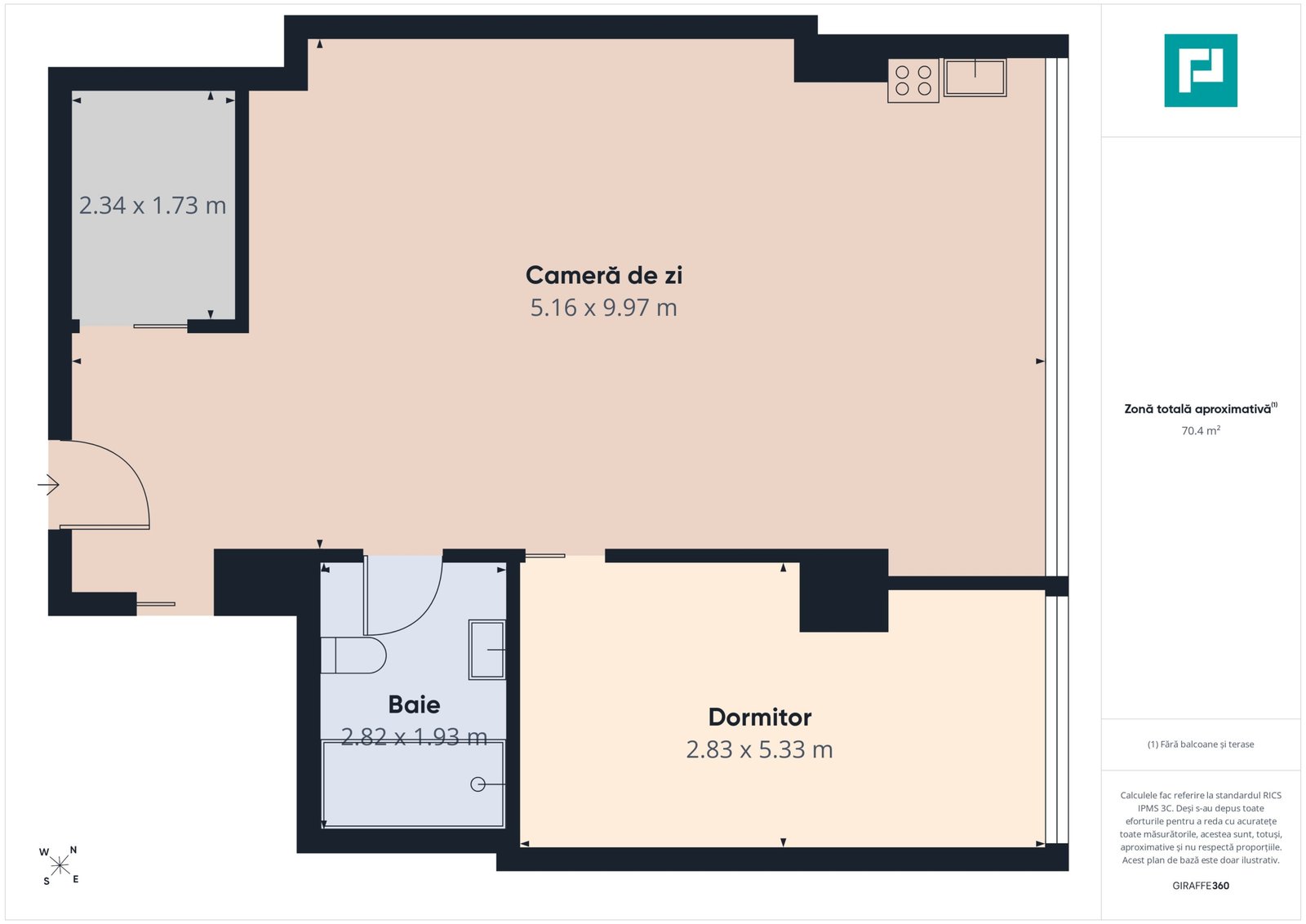 Apartament 2 camere, 73 mp, Nufărul – Oradea