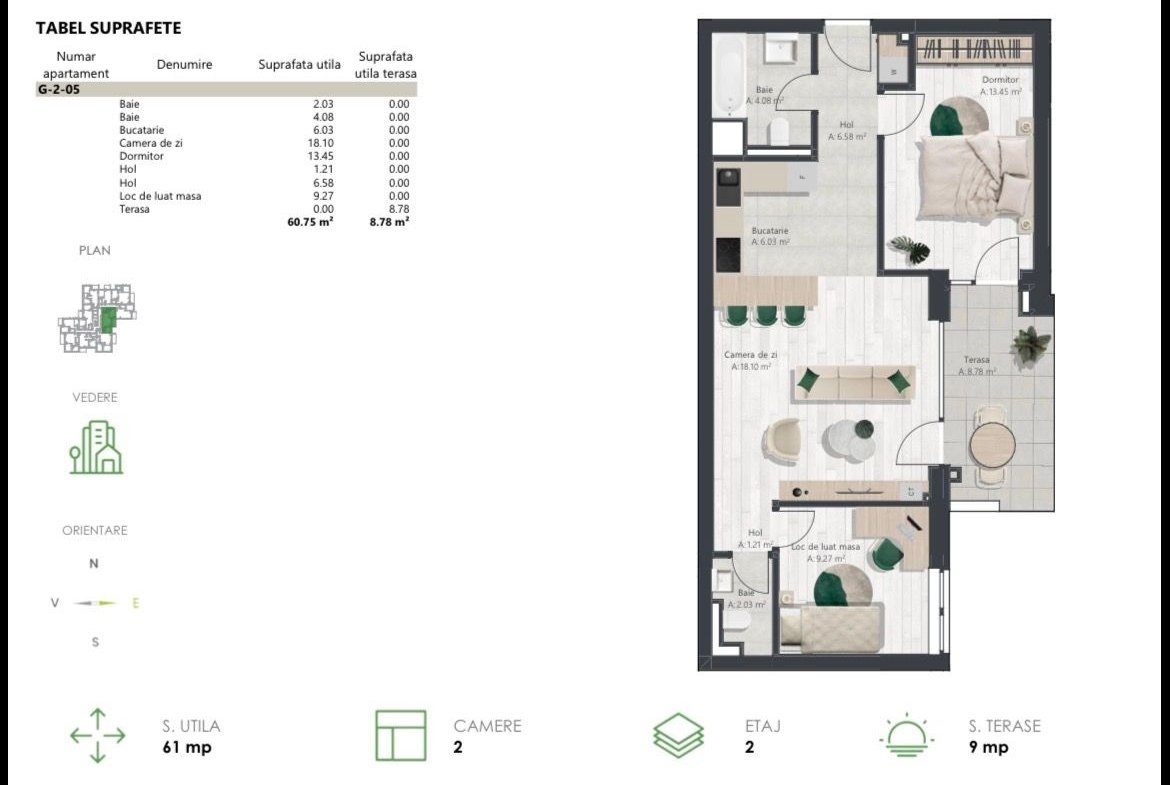 COM 0% Apartament superb cu 3 camere | Denya Forest
