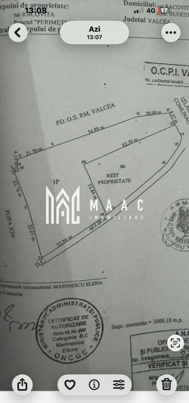 Teren intravilan de vânzare | Budești | 3.000 mp