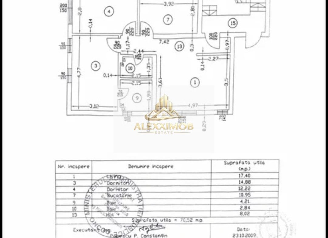 Apartament de Vanzare – 3 Camere – 71 mp – Grand Arena