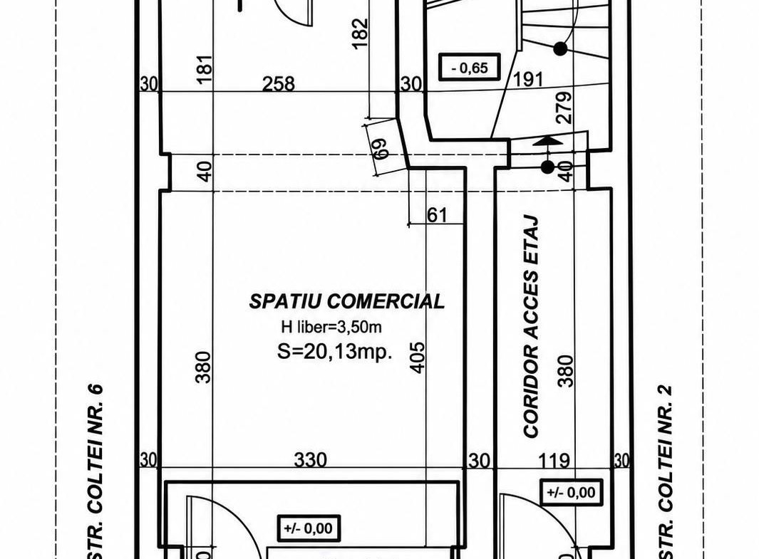 Spațiu comercial cu vitrină și acces stradal /Universitate – Colței
