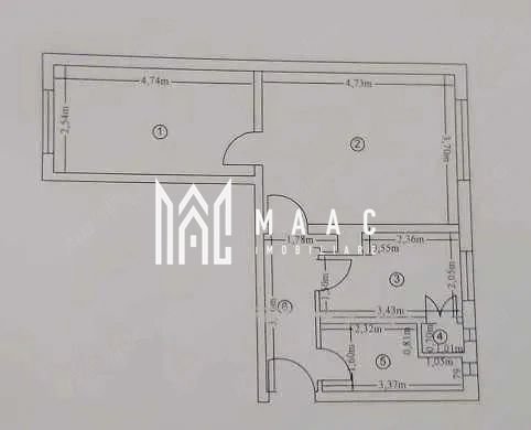 Apartament 2 camere de vânzare | Râmnicu Vâlcea | Central | 60 mp