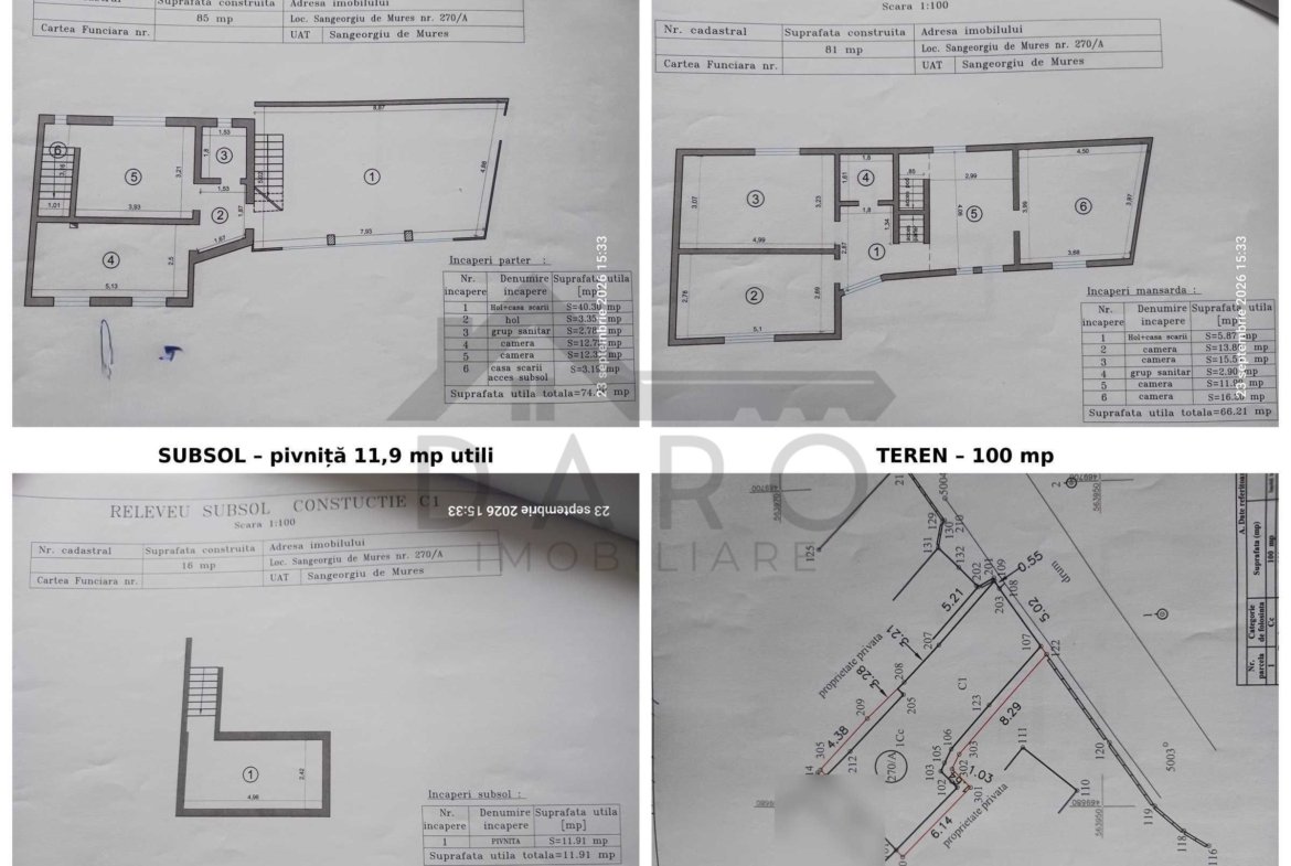 Casă cu etaj, 141 mp utili, curent trifazic, Sângeorgiu de Mureș