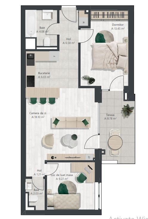 Apartament nou cu 3 camere | Denya Forest